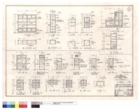 藏品(C1物料櫥、C2衣櫥、C3三角衣架、C4廚、C5廚房工作櫥、平面圖、剖面圖、D1~D6門樘、W5山墻通氣窗、W6菜窗)的圖片