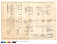 藏品(D1,D2,W1,W2門防風板正面圖、D1,D2,W1,W2紗窗正面圖、W3防風板、剖面、A,B,D,E,F詳圖、背面圖、正面圖、1,2,3,4.詳圖、平面圖、左.右側面圖)的圖片