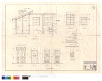 藏品(C斷面、D1,D3~D5、W1~W3窗、盥洗台下設鉄柵平面詳圖)的圖片