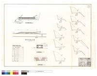 藏品(路面石料舖設斷面圖、避車道加寬示意圖、新建原木橫溝位置表、原木橫溝平,斷面圖)的圖片