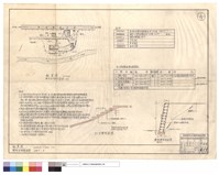 藏品(配置圖、P.C台階,護坡標準剖面圖、本工程建築面積及數量表)的圖片