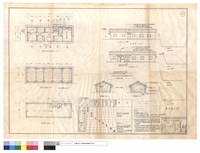 藏品(道班房,屋架,基礎平面圖、正面,背面,左,右側面圖、本工程明細表、整地挖土石方)的圖片