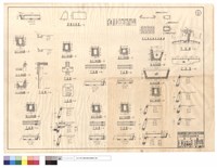 藏品(進水口,B-B,A-A斷面圖、平面圖、護欄詳細圖、甲式蓋板鋼筋詳細圖、正面圖)的圖片