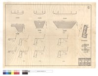 藏品(原木駁坎斷面標準圖、拉桿接頭詳細圖、平,正面圖)的圖片