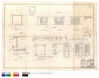 藏品(平,剖,基礎平面图、正,背,側面图、屋面結構图、門,窗图、照明平面)的圖片
