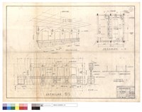 藏品(理髮室平面配置圖、理髮室鏡台正,立,剖面圖、天花詳細圖)的圖片