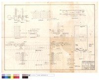 藏品(位置,空心磚平面圖、空心磚砌法及鋼筋剖面圖、空心磚圍牆正立圖、農田水溝斷面圖、牆身,柱剖面圖、A-A斷面圖、水泥蓋板配筋,箱涵斷面圖、圍牆大門門柱平,正面圖)的圖片