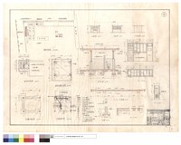 藏品(增建位置圖、盥洗室平面圖、基礎平面,屋面結構平面圖、正,背,左側面,剖面圖、水電平面圖、門,窗詳圖、S1,CS1,CS2配筋、柱,柱基、B1)的圖片