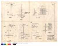 藏品(剖視圖A,B,C,E,F、隔屏詳圖、隔間剖視D)的圖片