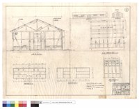 藏品(原道班房平面,新建平,正,側,剖面圖、床舖及欄柵結構圖、窗詳細圖)的圖片