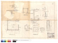 藏品(平,立面圖、基礎平面圖、A-A剖面圖、電器配置圖、屋頂結構平面、B1,F2、門,窗)的圖片