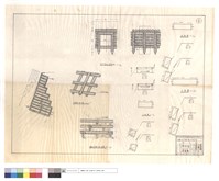 藏品(擋墻及基檻正面結構,結構詳細圖、箱涵橫斷面、正面圖)的圖片