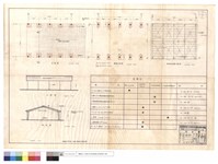 藏品(平,正,側面圖、基礎,屋頂結構平面圖、裝飾表)的圖片