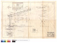 藏品(配置圖、A-A剖面圖、立柱錨座板、鋼桁與石棉瓦連接詳圖、原有球塲局部修補圖、TIE BAR JIONT)的圖片