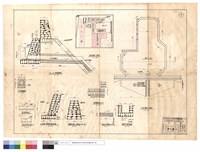 藏品(防風牆施工位置圖、A-A'斷面,出水暗溝,蓋版,B-B斷面漿砌卵石駁坎,新建防風牆(乙),停車場,走道PC,新建排水溝詳細圖、防風牆施工正面圖)的圖片