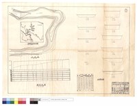 藏品(防砂埧位置示意圖、平,縱斷面圖、淤砂橫斷面圖)的圖片