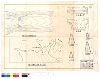 藏品(攔砂埧地形,位置圖、平,正面圖,A-A'~D-D'剖面圖)的圖片