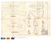 藏品(攔砂埧地形,位置圖、平,正面圖、A-A'~G-G'剖面圖)的圖片