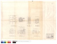 藏品(A單面三夾板隔間詳圖、100綫原有管制哨,增建平面圖、新增門,窗詳圖、102綫管制哨隔間平面圖)的圖片