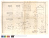 藏品(左,右側,背,正面圖、202綫,廚浴室平面圖、隔間,門,窗詳圖、A斷面圖、剖面圖)的圖片