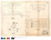 藏品(平面圖、B-B,A-A剖面圖、橫斷面圖、淤砂段河床縱斷面圖)的圖片
