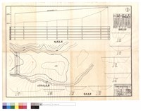 藏品(縱,橫斷面圖、NO.1防砂埧地形圖、淤砂量土方表)的圖片