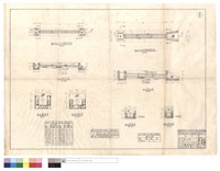 藏品(压力管涵平面圖、A-A~C-C剖面圖、壓力管涵位置及長度,支数長度表)的圖片