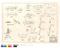 藏品(压力管涵剖,平面、沿線小蝕溝石處理包括涵洞出水口新建30處、壑骨砌石橫斷,正面、涵身剖面、版涵接長橫斷,縱剖,平面、護坡下側邊溝,路面双邊溝尺寸、駁坎平,展開,橫斷,正面圖)的圖片