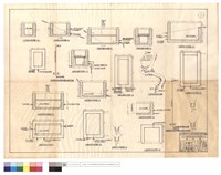 藏品(集水池平、剖面圖、集水池位置平面圖、過濾池平、剖面圖、六道班給水位置示意圖、集水池斷面圖)的圖片