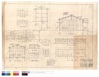 藏品(廁所正,平面,A-A,剖面圖、浴櫥室正,平,左側面圖、窗明細、剖,正背,平面圖)的圖片