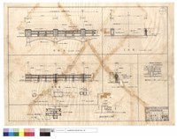 藏品(側面圖、配筋圖、正面圖、A-A剖面圖、橋名柱旗桿孔詳圖)的圖片