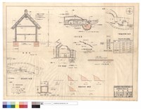 藏品(結構圖、衛生設備,平面,千祥橋護欄等示意圖、蓄水池、打洞,漿砌駁坎,平台詳細圖、人工打鑿台階平均剖面、整理地坪挖方橫剖面、漿砌卵石駁坎數量表)的圖片