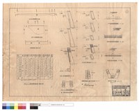 藏品(漿砌駁坎,停車場擋土墻正面、乾砌護坡數量計算統計表、漿砌駁坎、停車場,卡車路基層面層舖設、面層級配料舖設、停車場擋土墻平均斷面、漿砌水溝)的圖片