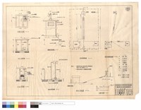 藏品(化糞池,說明台階平面圖、A~B剖視圖、避雷針裝設,給水工程昇位,平面佈置詳細圖、電氣設備配置平面詳圖)的圖片
