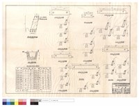 藏品(漿砌塊石護坡,排水溝斷面圖、新建排水溝地段數量表、華岡,福壽山道路正,斷面圖)的圖片