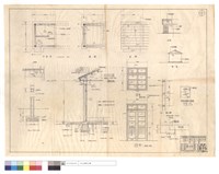 藏品(平面圖、基礎、A-A,窗剖面圖、屋頂、門,窓圖、剖面圖、屋頂、正,側面、地坪、電氣配置示意圖)的圖片