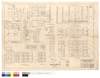 藏品(電氣,給水設備配置圖、門,窗明細圖、剖面圖、化糞池平面圖、SLAB頂端之煙囪、甲~乙剖面圖、煙囪,灶台,洗菜池水池明細)的圖片