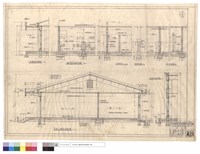 藏品(走廊,盥洗室,山墻剖面詳圖、浴室,配菜台,廁所,川堂及寢室剖面)的圖片