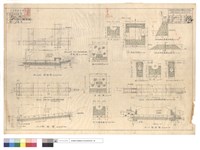 藏品(剖面圖、压力水泥管涵管平面圖、A-A剖面圖、進水口正面圖、正面圖、B-B斷面,詳圖、進,出水口正,平面圖)的圖片