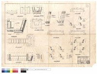 藏品(預搗混凝土蓋板詳細、漿砌石塊箱涵剖面圖、箱涵平,斷面圖、漿砌塊石,蓋板水溝斷面圖、B,A式護坡斷面圖、道班房右側護坡正,斷面圖、正,斷面圖)的圖片