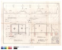 藏品(平面圖、鉄門,圍墻詳圖、斜撑立面圖)的圖片
