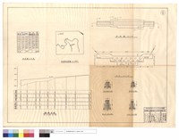 藏品(淤砂量土方表、縱斷面圖、防砂埧位置圖、平面圖、A-A'~E-E')的圖片