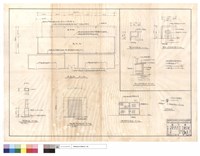 藏品(平面圖、柱詳圖、鉄捲門立面圖、焚化炉平,正立,剖面圖、鉄管門立面,A剖面圖)的圖片