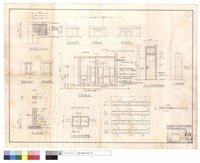藏品(平,正,側,背立面圖、基礎,樓板結構圖、C1,F1、A剖面圖、門,窗圖、B1~B2,TB1~TB2,S、小便斗隔牆)的圖片