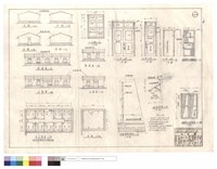 藏品(員工宿舍、倉庫左,右側,背,正面圖、窗,門圖、內墻隔間剖面圖、雨庇詳圖)的圖片