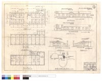 藏品(平,正,背,左,右側面圖、屋架結構,基礎平面圖、棲南監工站新建位置示意圖)的圖片