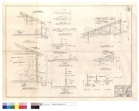 藏品(剖面圖、防風斜撑,側門台階,正門台階剖面圖、水平梁接頭詳圖、內墻隔間,結構剖面圖、T1,T2屋架結構圖、F1~F3)的圖片