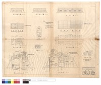 藏品(正,背,平,斷,側立面圖、屋架屋面圖、搖門,窗詳圖)的圖片