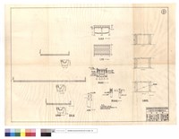 藏品(漿砌水溝、正,平面圖、橫斷面圖、欄杆詳細圖、詳圖、木橋修建)的圖片