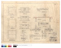 藏品(平,正,左右側,背面圖、基礎,屋面結構配置平面圖、C1、F1、版配筋剖面圖、S1、窗、A-A~B-B剖面、B1,B2 BEAM、甲~乙)的圖片